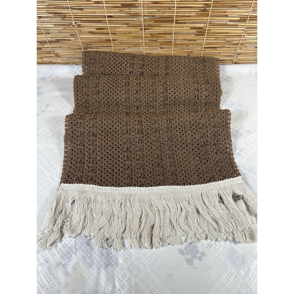 Bohobrown‎ Table Runner Modern Farmhouse Decor Coffee 13" X 68"